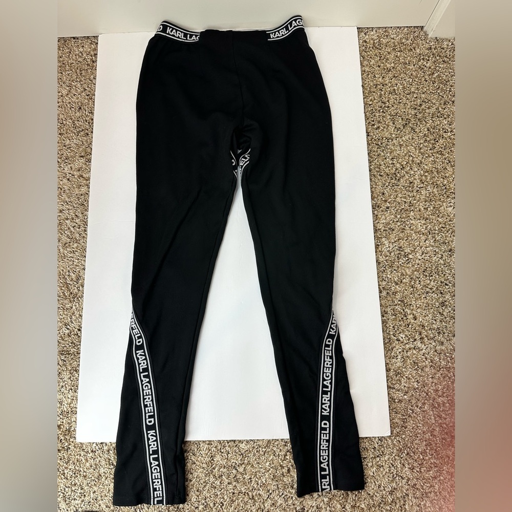 Karl Lagerfeld Kids Logo Tape Leggings – Black – Size 12 /‎ 150 cm